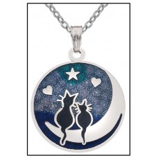 NECKLACE CATS ON MOON